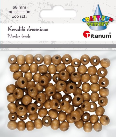 Ozdoba drewniana Craft-Fun Series Korale drewniane w kolorze ciemnobrązowym Titanum (25KBZ005)