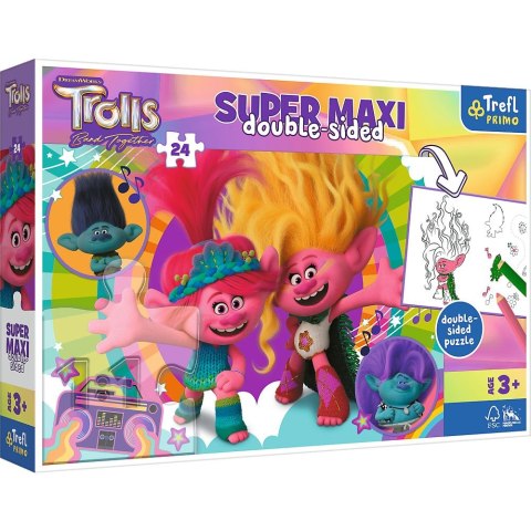 Puzzle Universal Trolls 3 Wesoły dzień Trolli 24 el. Trefl (41017)