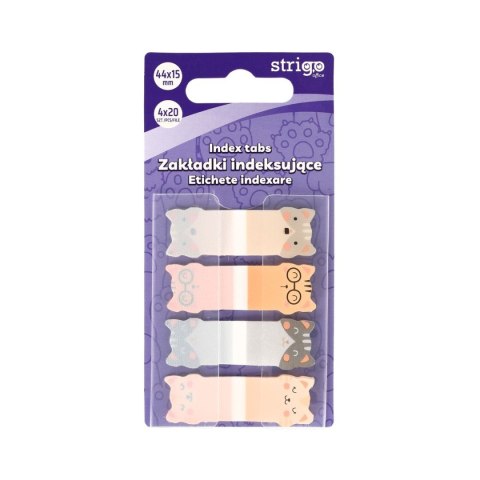 Zakładki indeksujące kotki 44x15mm 5905658810252 Strigo (SSN022)