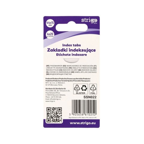 Zakładki indeksujące kotki 44x15mm 5905658810252 Strigo (SSN022)