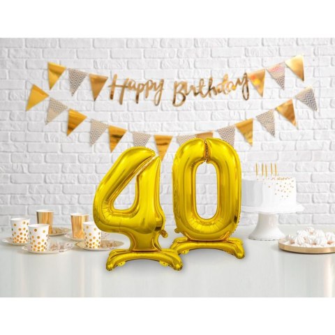 Balon gumowy Beauty&Charm cyfra stojąca złota złota Godan (BC-ASZ4)