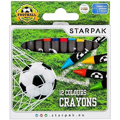 Kredki świecowe Football 12 kol. Starpak (274534)