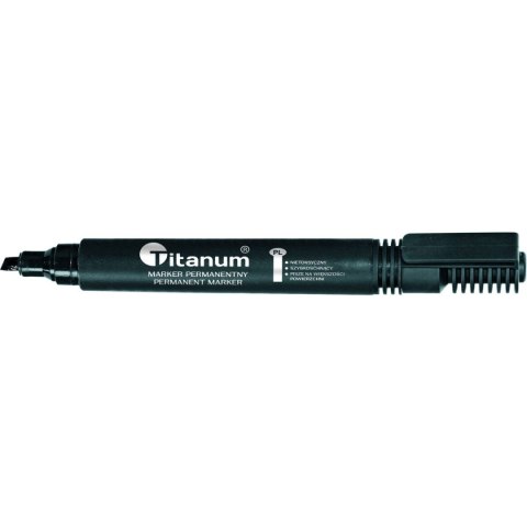 Marker permanentny wkład czarny 1,0-4,2mm ścięta końcówka Titanum (PY1026-02)