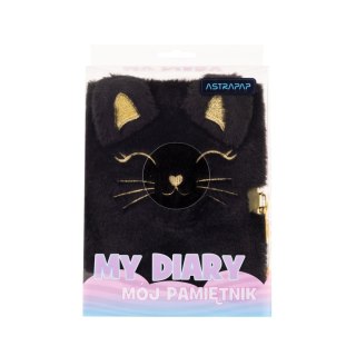 Pamiętnik Fluffy Kitty Black A5 Astrapap (101025001)