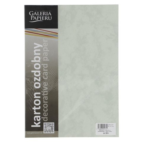 Papier ozdobny (wizytówkowy) marmur A4 zielony 220g Argo (205314)