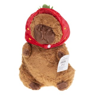 Pluszak Kapibara Czapka Truskawka 40 CM (5907354146642)