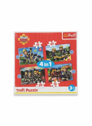 Puzzle Strażak Sam Przygody strażaka Sama 4w1 el. Trefl (34632)