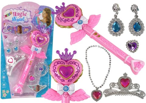 Różdżka Interaktywna Magiczna Różdżka Projektor Różowa Akcesoria Wróżka Lean (12735)