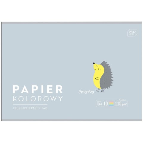 Zeszyt papierów kolorowych B&B KIDS PASTEL A4/10 5902277328649 A4 115g 10k Interdruk (115g)