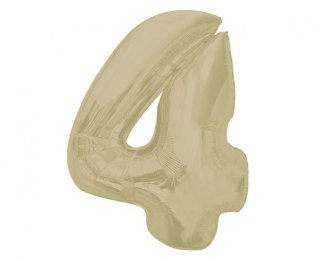 Balon foliowy Smart cyfra 4, matowa latte, 92 cm Godan (CH-S9L4)