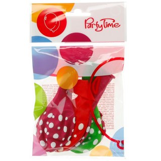 Balon gumowy kropki 5 szt mix 280mm Arpex (K4818)