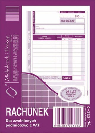 Druk offsetowy S o/1k A6 80k. Michalczyk i Prokop (232-5)