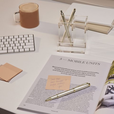 Ekskluzywne pióro kulkowe im f MONOCHROME CHAMPAGNE wkład niebieski Parker (2172955)