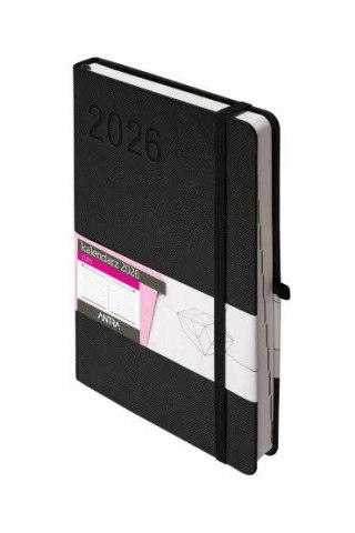 Kalendarz książkowy (terminarz) 2026 RUBI terminarz A5 Antra (czarny)