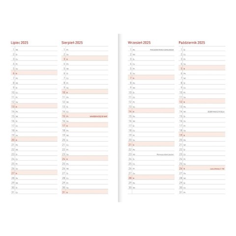 Kalendarz nauczyciela książkowy (terminarz) CZARNY NEBRASKA Z GUMKĄ A5 Wydawnictwo Wokół Nas (A5TN070B-)