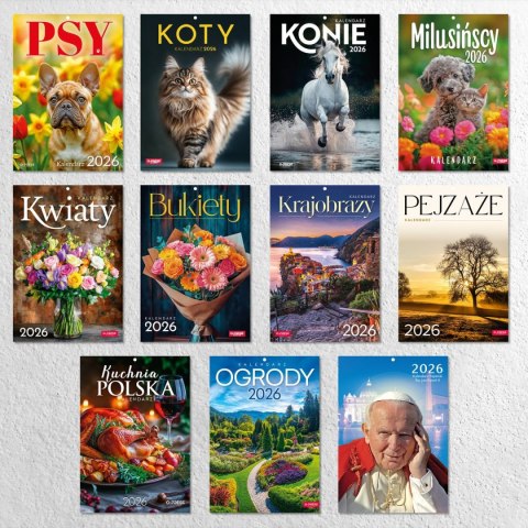 Kalendarz ścienny A4 KONIE A4 Press (5904830713398)