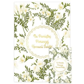 Kartka składana Karnet A5 KOMUNIA Z KLAPKĄ FREZJE A5 Henry (5907465667531)