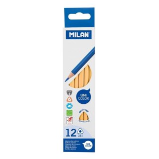 Kredki ołówkowe Milan różowe 12 sztuk (722312212)