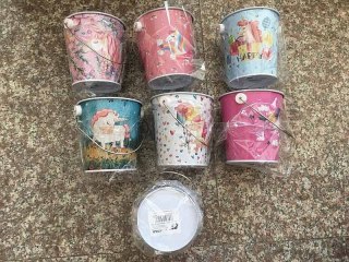 Pojemnik na długopisy wiaderko metalowe jednorożec na kredki mix metal Adar (511767)