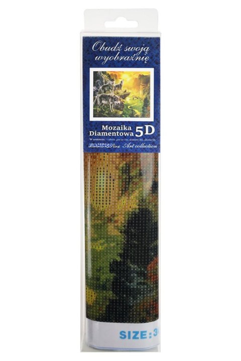 Zestaw kreatywny Diamentowa mozaika 30x40cm Wilki 2 Flamingo Line (TQ3387-04)