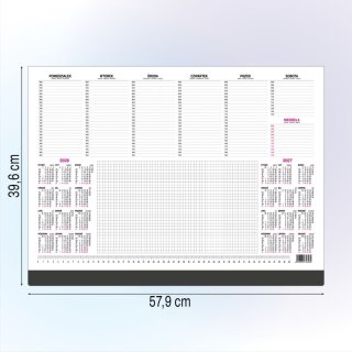 Kalendarz biurkowy DUŻY 579mm x 396mm Press