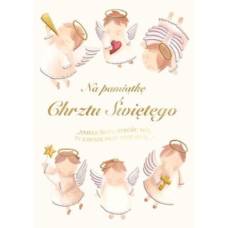 Kartka składana Karnet A5 CHRZEST ANIOŁKI A5 Henry (5905701487240)