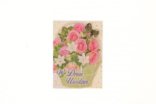 Kartka składana urodziny i imieniny B6 plus B6 Agamis