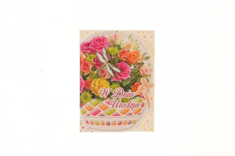 Kartka składana urodziny i imieniny B6 plus B6 Agamis