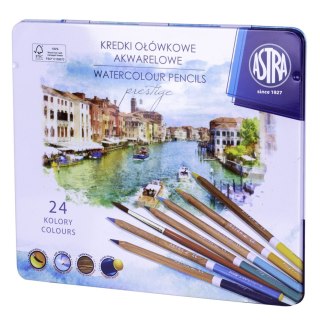 Kredki akwarelowe z drewna cedrowego 24 kol. Astra