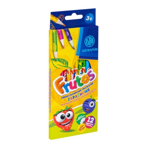 Kredki ołówkowe zapachowe trójkątne 312024002 12 kol. Astra Fun