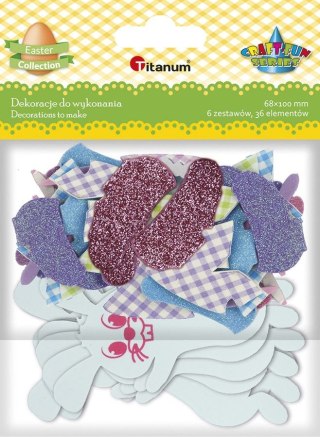 Ozdoba piankowa Craft-Fun Series Króliczki do ubrania 6 szt Titanum (E13)