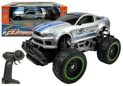 Samochód Zdalnie Sterowane R/C 6.5 km/h Wysokie Koła Srebrne Lean (6662)