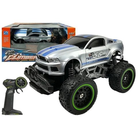 Samochód Zdalnie Sterowane R/C 6.5 km/h Wysokie Koła Srebrne Lean (6662)
