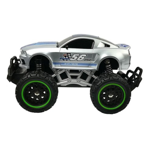 Samochód Zdalnie Sterowane R/C 6.5 km/h Wysokie Koła Srebrne Lean (6662)