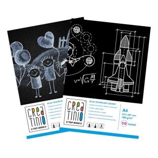 Blok techniczny Creatinio A4 czarny 160gg 10k Top 2000 (400079853)