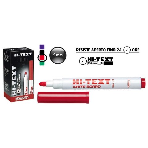 Marker suchościeralny wkład czerwony 0,6mm okrągła końcówka Fibracolor