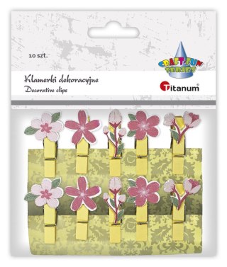 Ozdoba drewniana Craft-Fun Series klamerki Kwiatki Titanum (MTCR-WDC966)