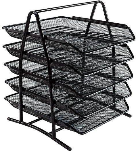 Pojemnik z szufladami czarny 5 szuflad [mm:] 350x300x390 Grand (GR-071)