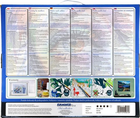 Zestaw kreatywny Malowanie po numerach 40x50cm Lwy Flamingo Line (FSY16)