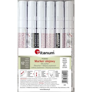 Marker olejowy wkład biały okrągła końcówka Titanum (100330)