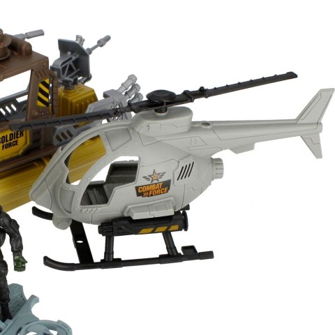 Motorówka wojskowa z akcesoriami i helikopterem Mega Creative (500258)