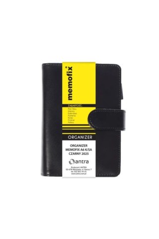 Organizer MEMOFIX A6 CZARNY Antra (z saszetką)