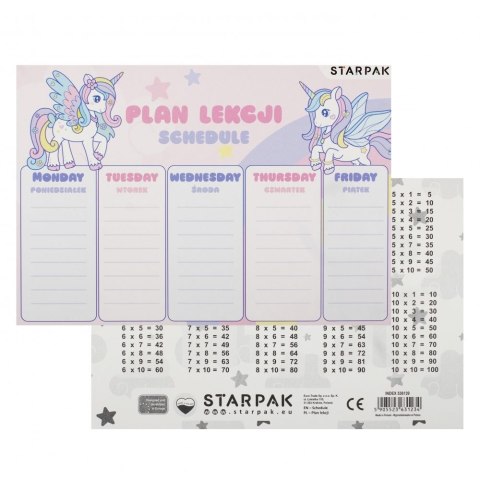 Plan lekcji unicorn Starpak (536139)