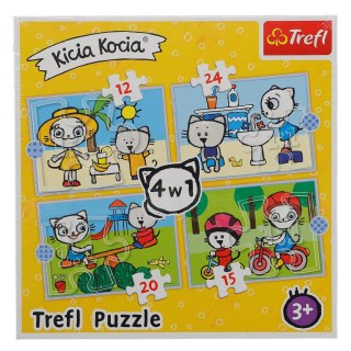 Puzzle Dzień Kici Koci 4w1 el. Trefl (34372)
