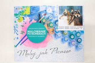 Zestaw kreatywny malowanie po numerach - wilki 2 40x50cm Norimpex (NO-1008490)