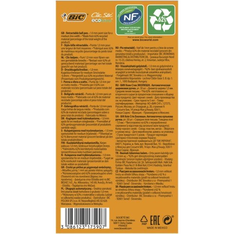 Długopis wkład niebieski 1,0mm Bic (8806891)