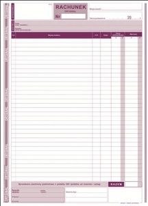 Druk samokopiujący rachunek dla zwolnionych podmiotowo z VAT A4 80k. Michalczyk i Prokop (231-1)