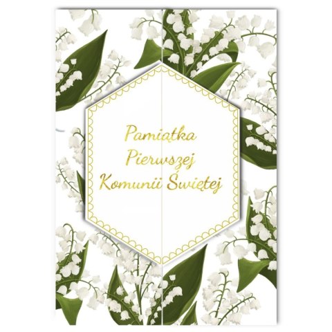 Kartka składana Karnet A5 KOMUNIA ROZ KONWALIE A5 Henry (5907465664882)