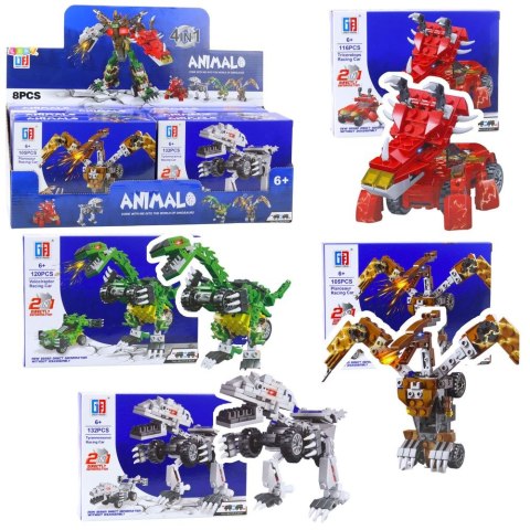 Klocki konstrukcyjne Dinozaur Auto 2w1 105-132 el. Mix Lean (24565)