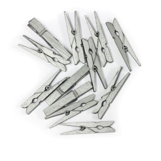 Ozdoba drewniana klamerki srebrne 47mm Galeria Papieru (253036)